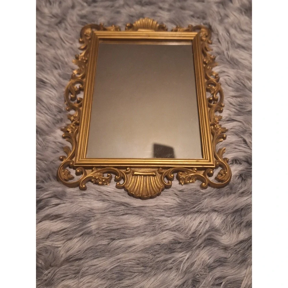 Vintage Ornate Gold Victorian Gothic Mirror